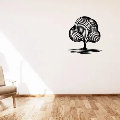 Tranh tường cây phong cách tối giản