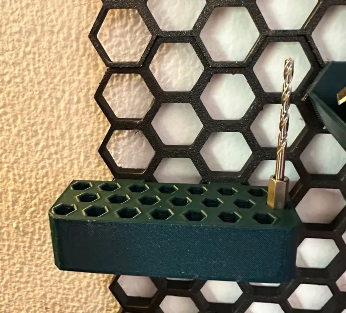 Giá đỡ mũi khoan hex 1/4" cho tường lưu trữ tổ ong - Image 1
