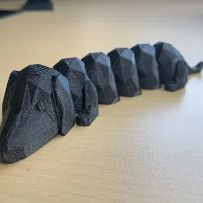 Chó Dachshund linh hoạt - mô hình low poly