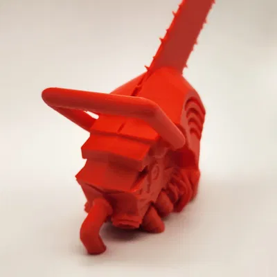 Đầu nhân vật Chainsaw Man trong phong cách anime