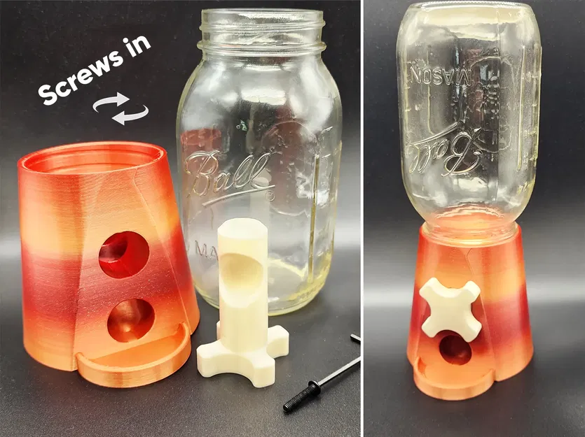 Máy phân phát kẹo gắn vào lọ Mason thường - Image 1