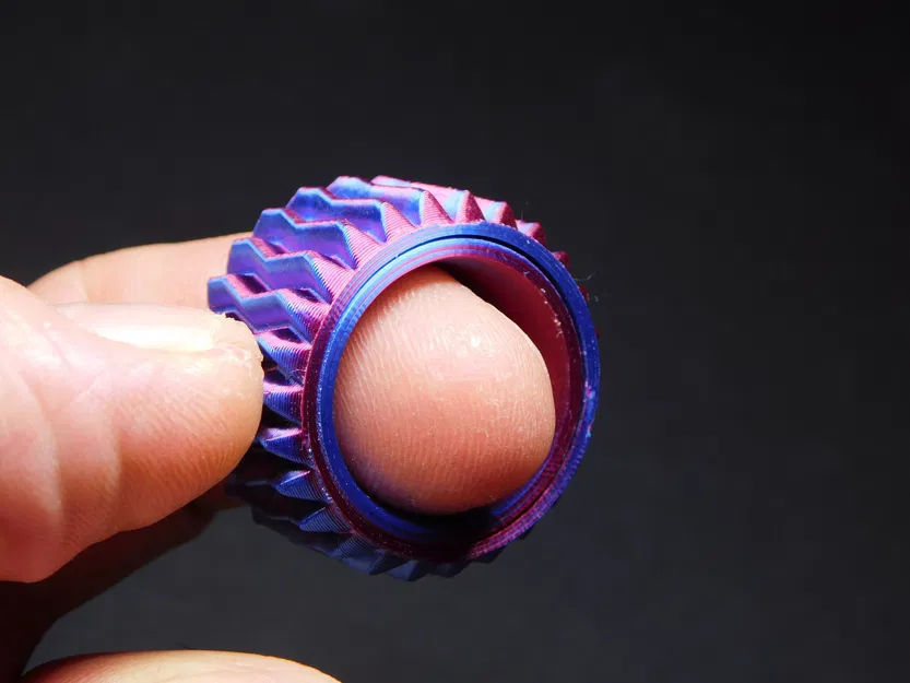 Nhẫn thư giãn bánh răng với thiết kế xoắn bốn lớp - Image 2