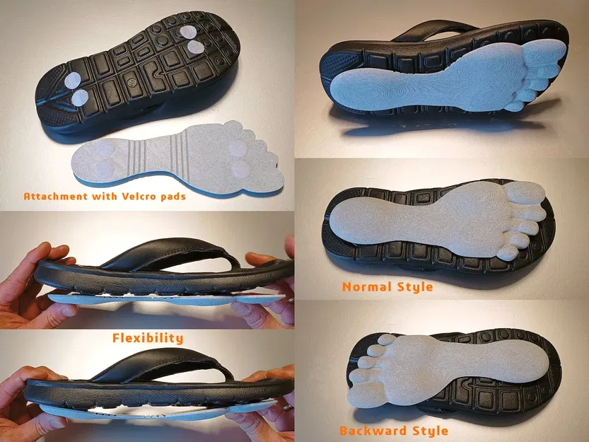 Dấu chân giả trên bãi biển cho dép xỏ ngón - Image 2