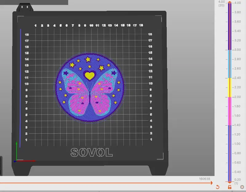 Đế ly hình bướm nhiều màu sắc - Image 2