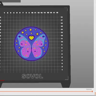Đế ly hình bướm nhiều màu sắc
