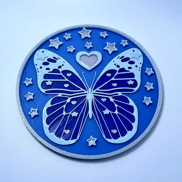 Đế ly hình bướm nhiều màu sắc - Image 3