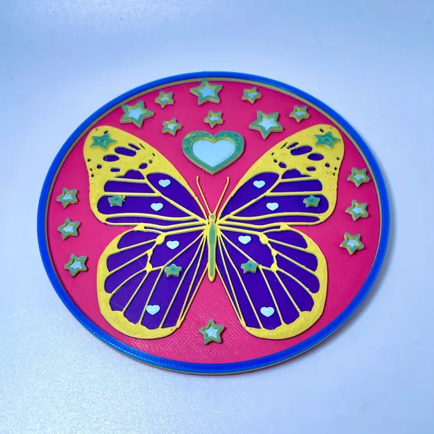 Đế ly hình bướm nhiều màu sắc - Image 4