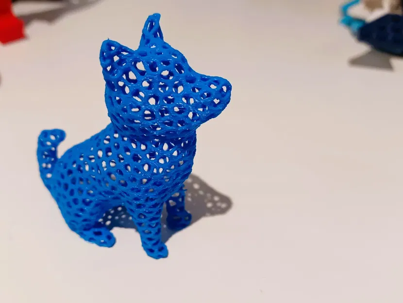 Chó dễ thương low poly phong cách Voronoi - Image 1