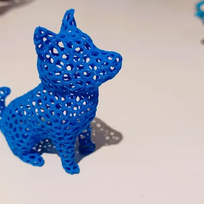 Chó dễ thương low poly phong cách Voronoi