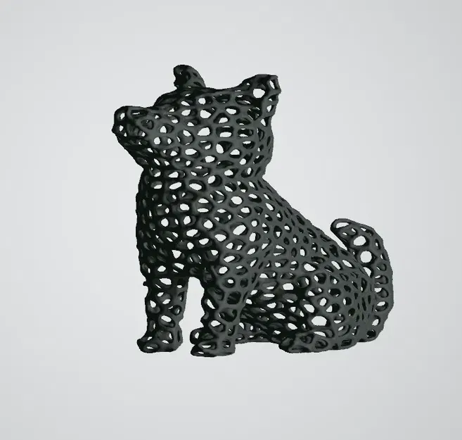 Chó dễ thương low poly phong cách Voronoi - Image 2