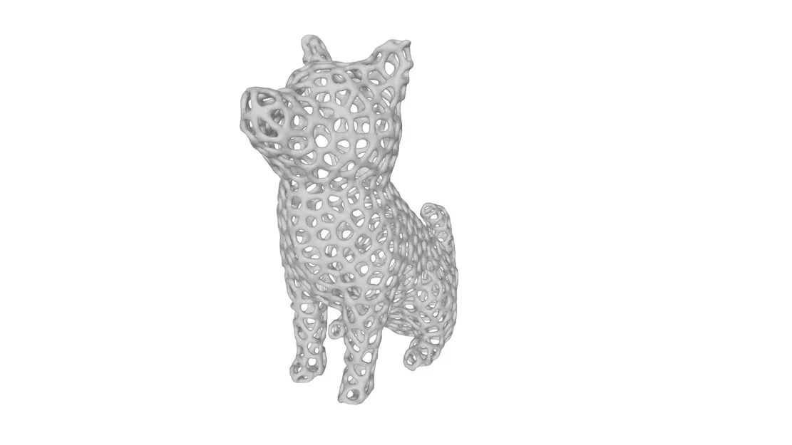 Chó dễ thương low poly phong cách Voronoi - Image 3