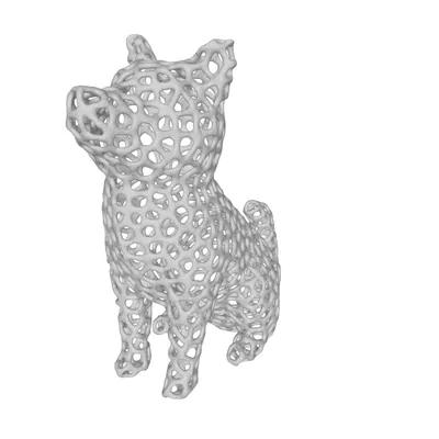 Chó dễ thương low poly phong cách Voronoi