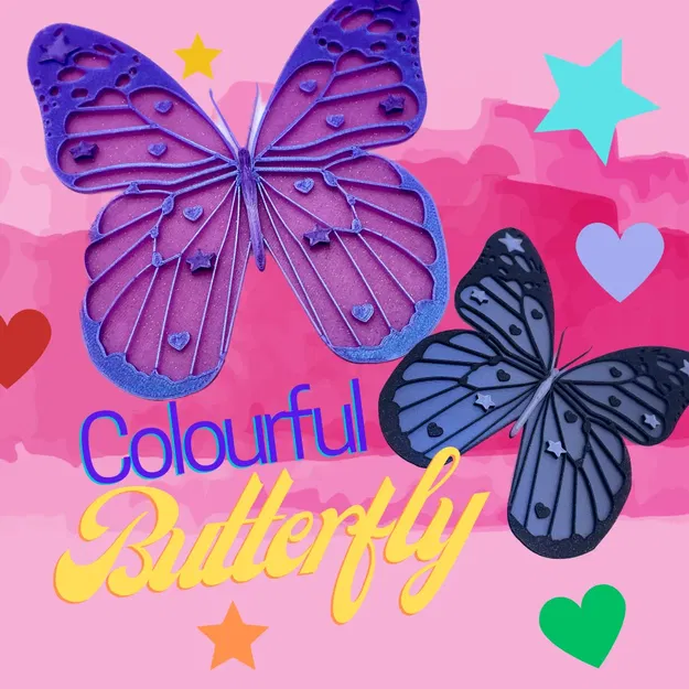 Bướm Nhiều Màu Sắc Cho Người Yêu Thích Hình Dạng và Màu Sắc - Image 1