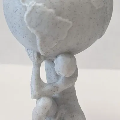 Atlas nâng đỡ Trái Đất trong nghệ thuật điêu khắc