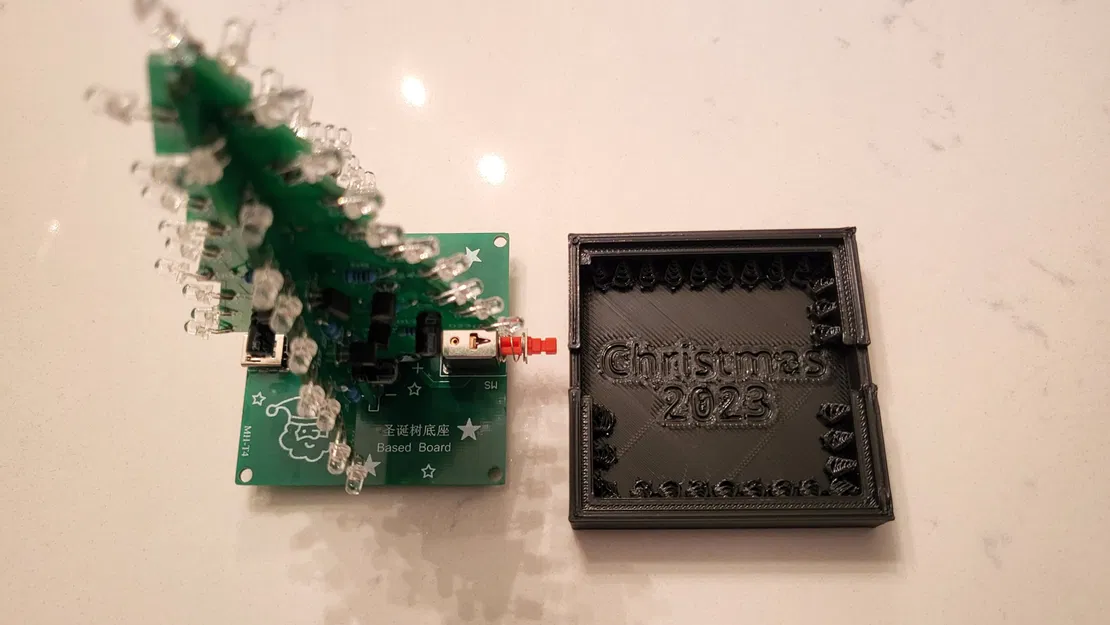 Giá đỡ pin CR2032 cho bộ đèn LED cây thông Noel 3D - Image 1