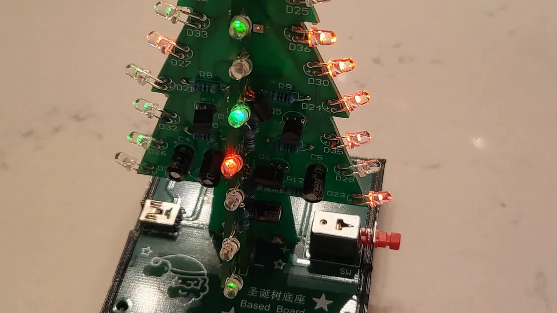 Giá đỡ pin CR2032 cho bộ đèn LED cây thông Noel 3D - Image 2