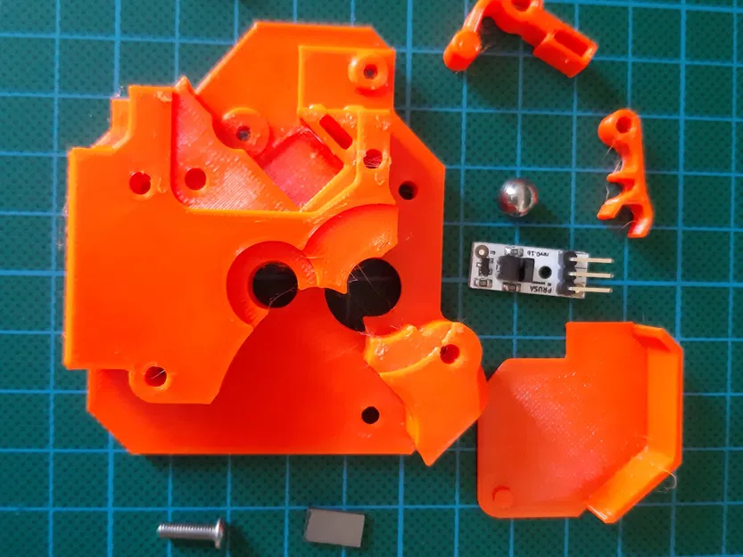 Bộ phận extruder phía sau Prusa Mini với cảm biến filament - Image 2