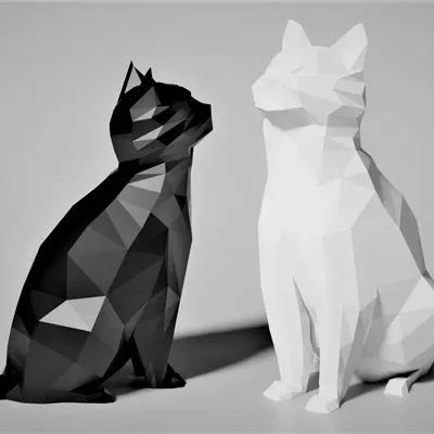Mèo Poly Thấp 2.0 (Trang trí) (Không hỗ trợ!)