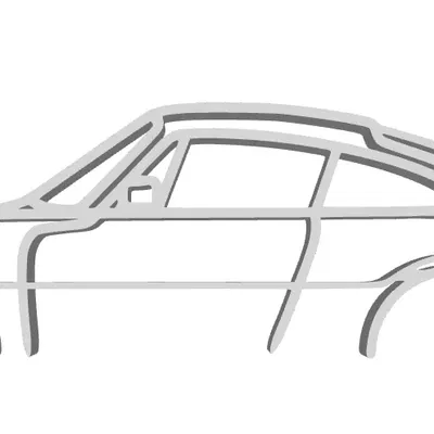 Silhouette Porsche 911 (930) Turbo dễ dàng mở rộng cho trang trí