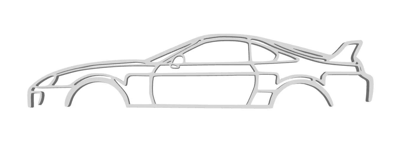 Silhouette Toyota Supra dễ dàng mở rộng cho tường và móc kh… 1
