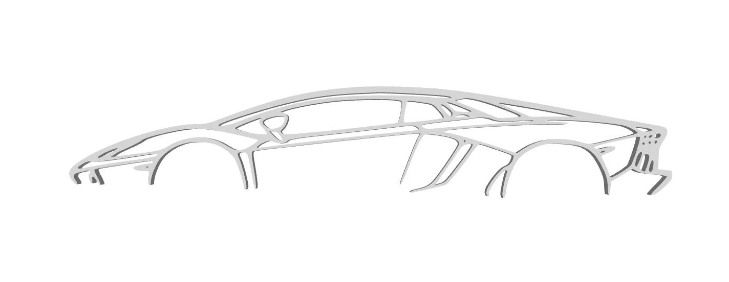 Silhouette Lamborghini Aventador dễ dàng mở rộng cho tường và móc... - Image 1