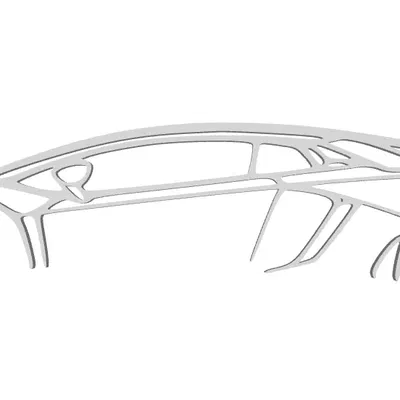 Silhouette Lamborghini Aventador dễ dàng mở rộng cho tường và móc...