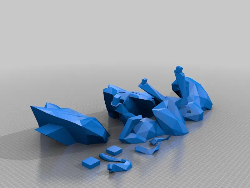 Tượng bò đỏ nghệ thuật cho in 3D - Image 3