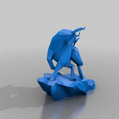 Tượng bò đỏ nghệ thuật cho in 3D