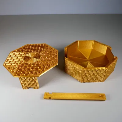 Hộp đố hình bát giác với cơ chế bí mật