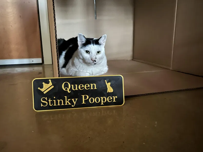 Biển hiệu mèo hoàng gia với phân thối hôi - Image 1