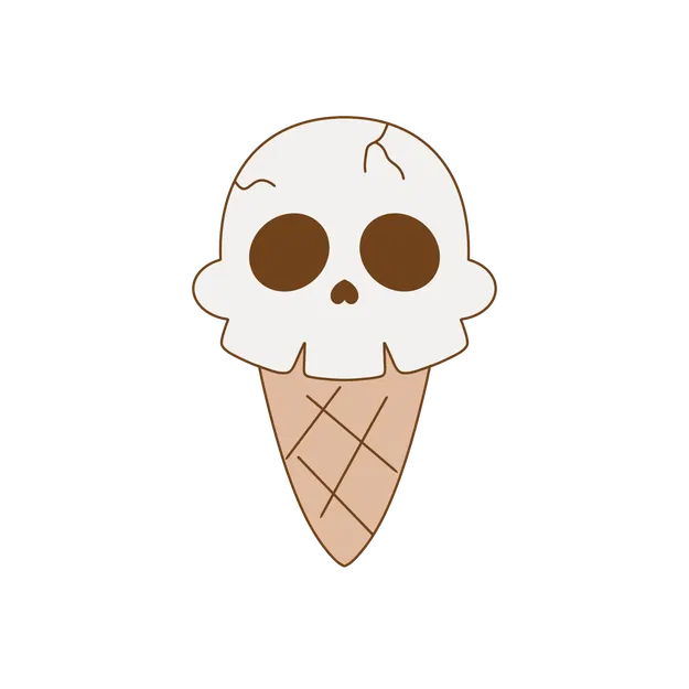 Cutter bánh quy Halloween hình đầu lâu kem lạnh - Image 1