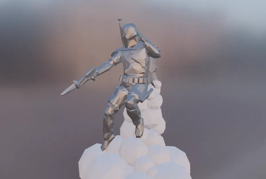 Nhân vật Star Wars phong cách low-poly gồm Yoda, Mando, Vader - Image 3