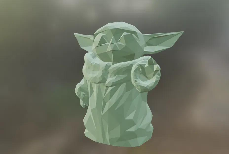 Nhân vật Star Wars phong cách low-poly gồm Yoda, Mando, Vader - Image 4