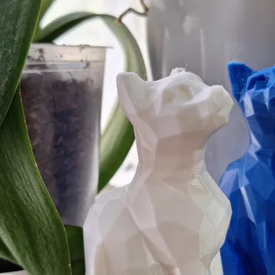 Mèo thấp poly phong cách nghệ thuật 3D