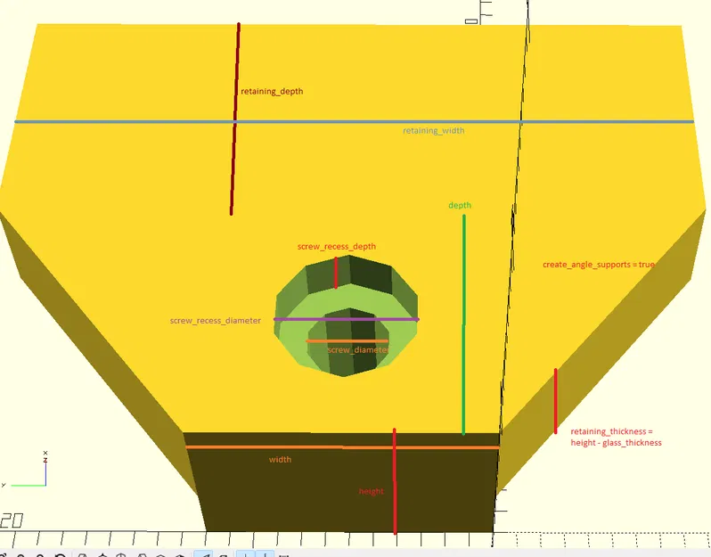 Kẹp giữ kính hình học cho tấm acrylic và gương - Image 1