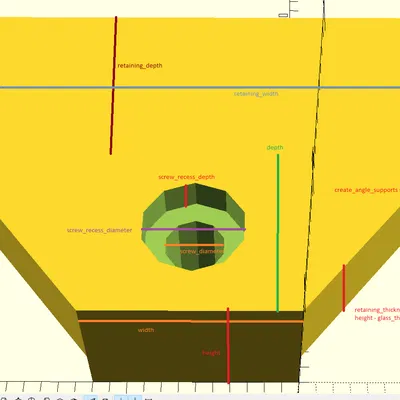 Kẹp giữ kính hình học cho tấm acrylic và gương