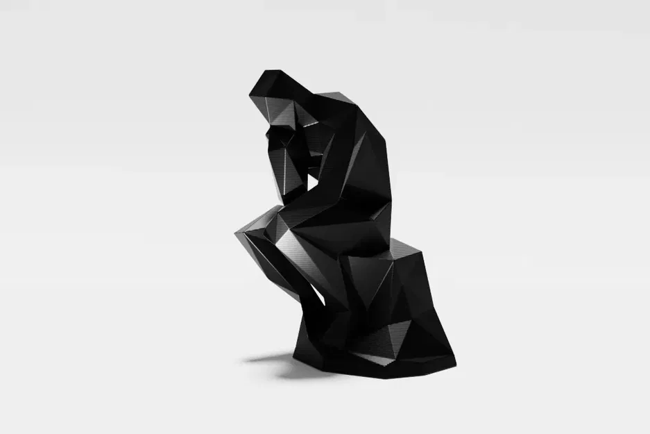 Mô hình The Thinker phong cách low poly cho in 3D - Image 1