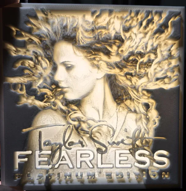 Bìa album Fearless của Taylor Swift - Lithopane dày 6mm - Image 1
