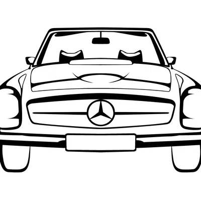 Nghệ thuật tường hình bóng Mercedes 280SL Pagoda