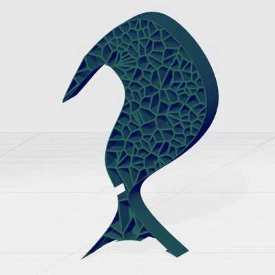 Trang trí tường hình chim theo phong cách voronoi