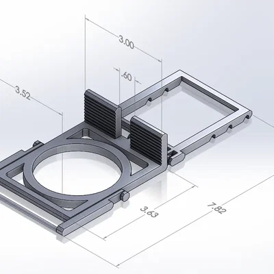 Giá đỡ điện thoại điều chỉnh in-sẵn với 3 góc nghiêng