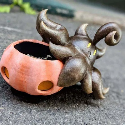 Pumpkaboo phát sáng với đèn LED và nắp có thể tháo rời