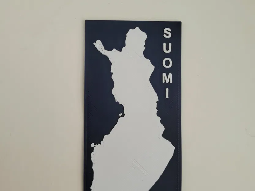 Bản đồ 2D chính xác địa lý của Phần Lan ("Suomi") - Image 1