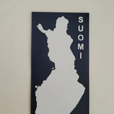 Bản đồ 2D chính xác địa lý của Phần Lan ("Suomi")