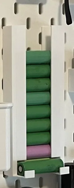 Giá đỡ pin 18650 cho Skadis - 12 chỗ để pin - Image 1