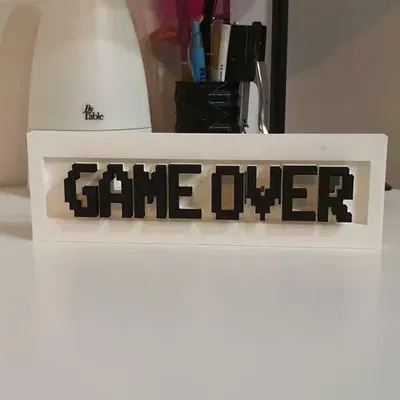 Mô hình pixel "Game over" cho in 3D