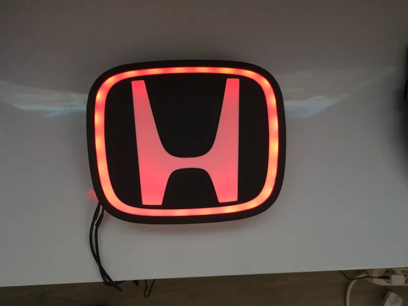 Hộp đèn Honda với logo in 3D và đèn LED - Image 1