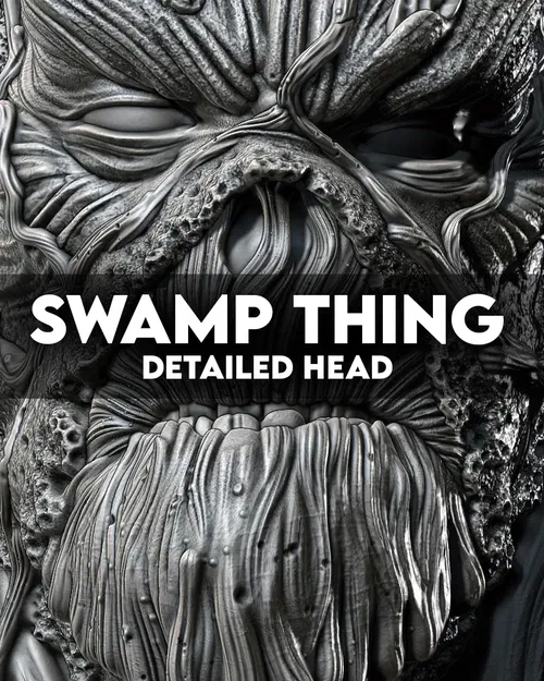 Tượng đầu chi tiết của nhân vật Swamp Thing - Image 1