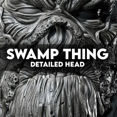 Tượng đầu chi tiết của nhân vật Swamp Thing