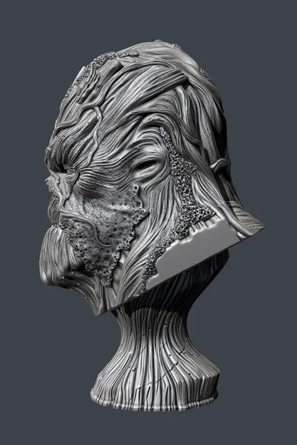 Tượng đầu chi tiết của nhân vật Swamp Thing - Image 4